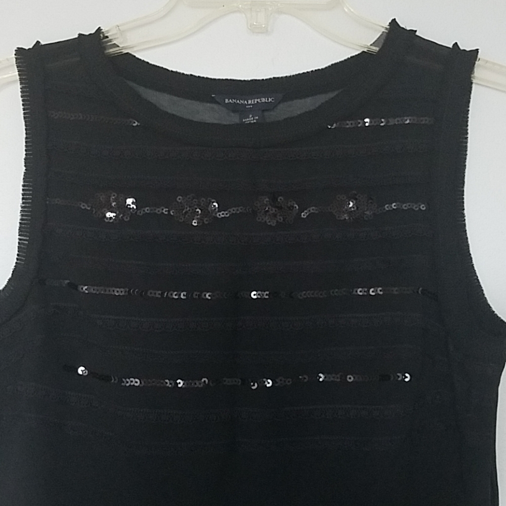 Banana Republic little black dress with sequences